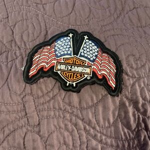 Harley- Davidson American Flag Patch Iron Or Sew On